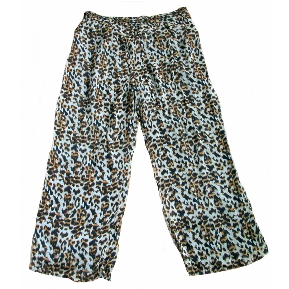 Styleworks Palazzo Animal Print Pants Size 10